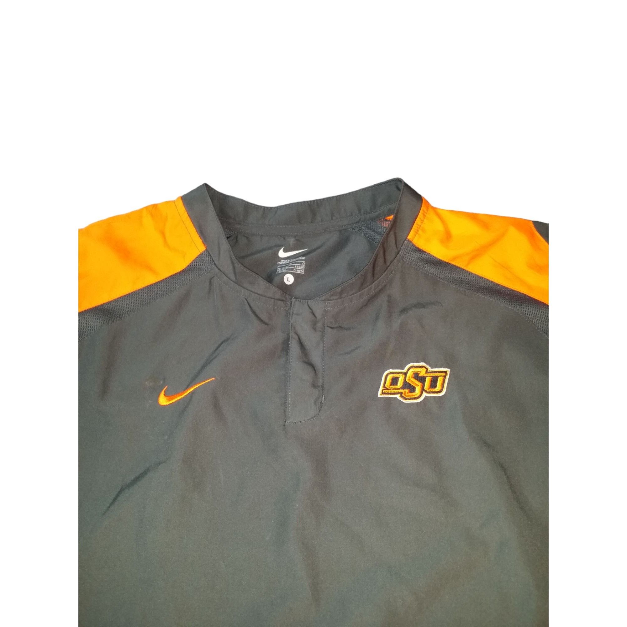 Nike NCAA Nike Pullover Men Sz L Black Orange Oklahoma State Cowb Size US L / EU 52-54 / 3 - 2 Thumbnail