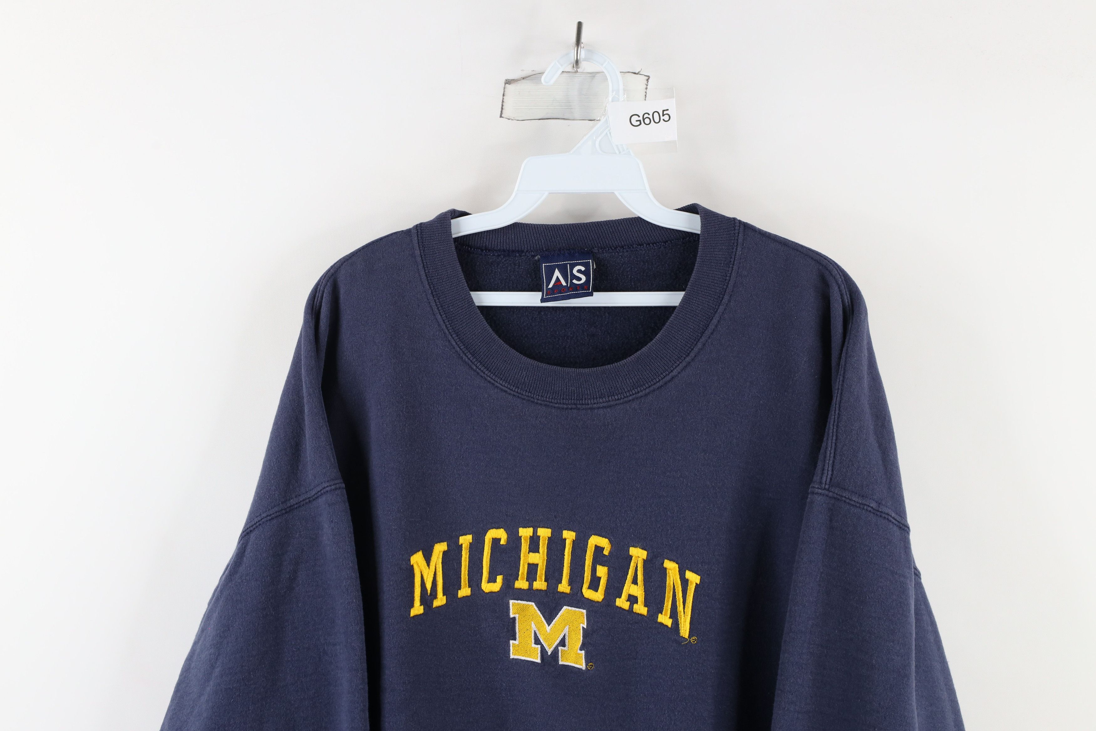 Vintage Vintage 90s University of Michigan Crewneck Sweatshirt Size US XL / EU 56 / 4 - 2 Thumbnail