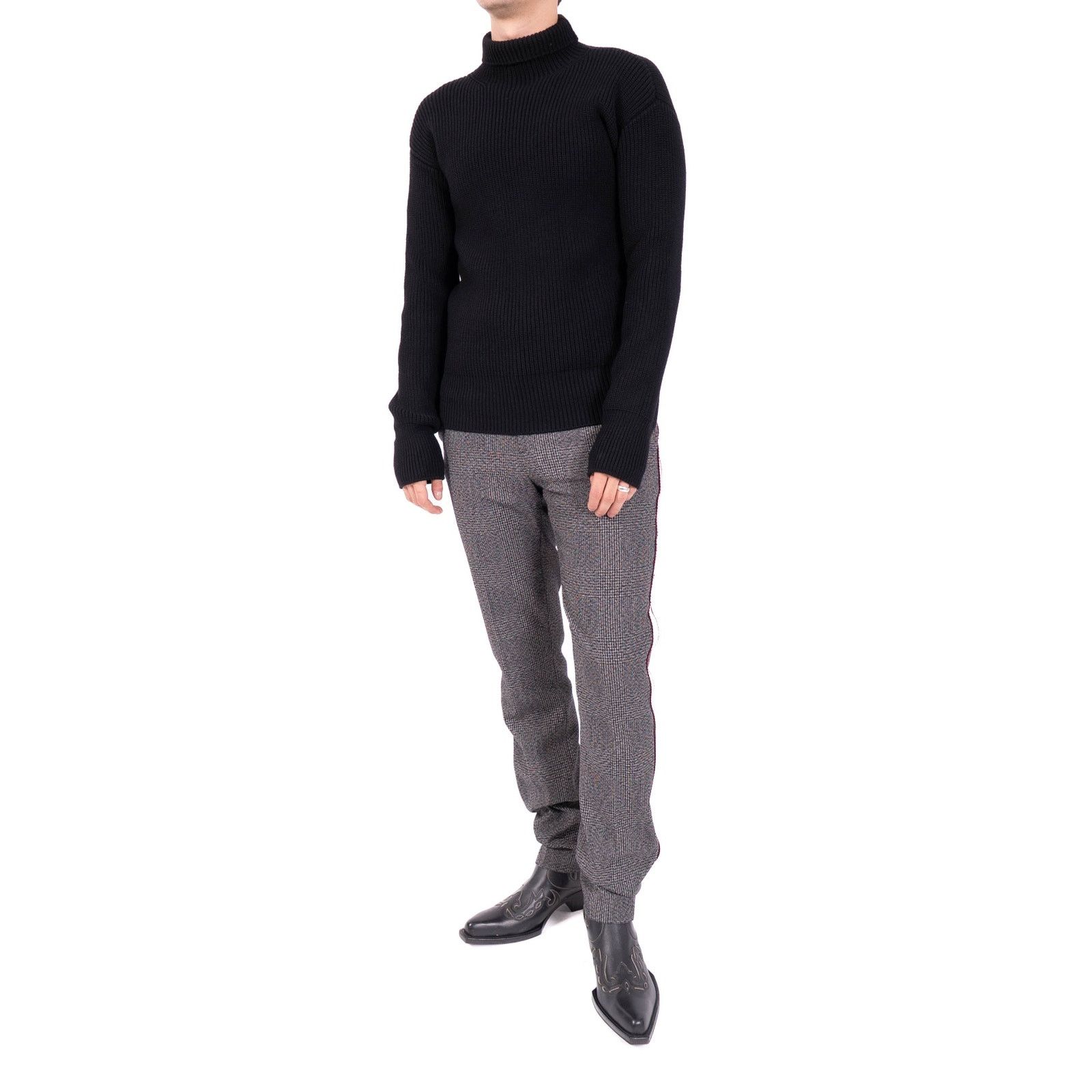 Gucci Tom Ford Era Chunky Knit Turtle Neck in Black Wool Size US M / EU 48-50 / 2 - 5 Thumbnail