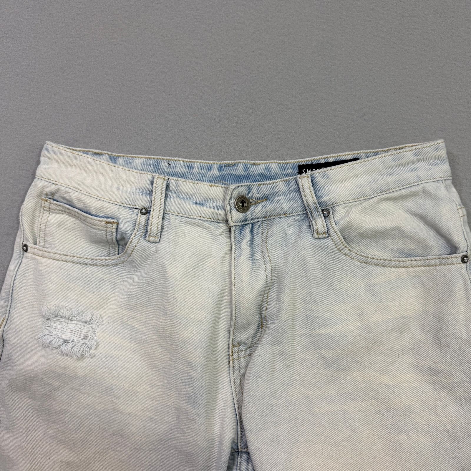 Smoke Rise Smoke Rise Jean Shorts Men's 34 Blue 9" Inseam Distressed Size US 34 / EU 50 - 2 Thumbnail