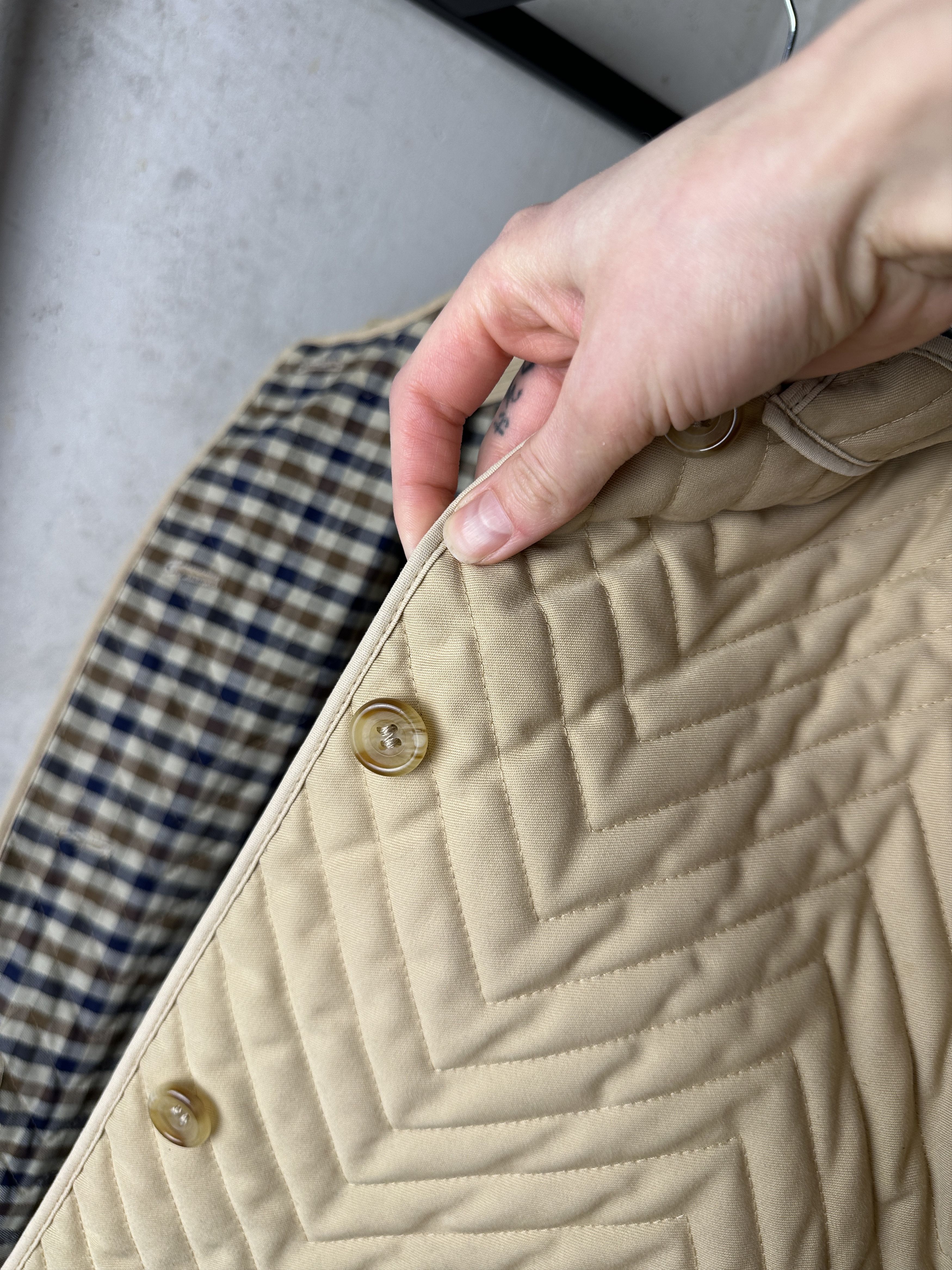 Aquascutum Aquascutum Checkered Liner Quilted Coat Jacket Size US M / EU 48-50 / 2 - 9 Thumbnail