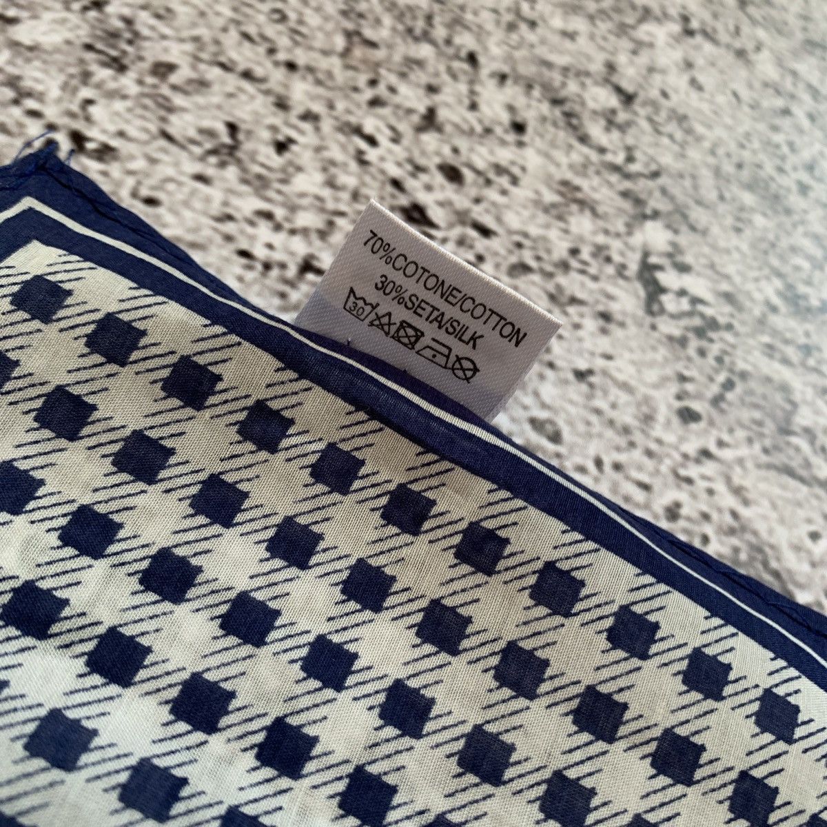 Jacob Cohen Jacob Cohen Pocket Scarves Bandana Blue & White Plaid Size ONE SIZE - 3 Thumbnail