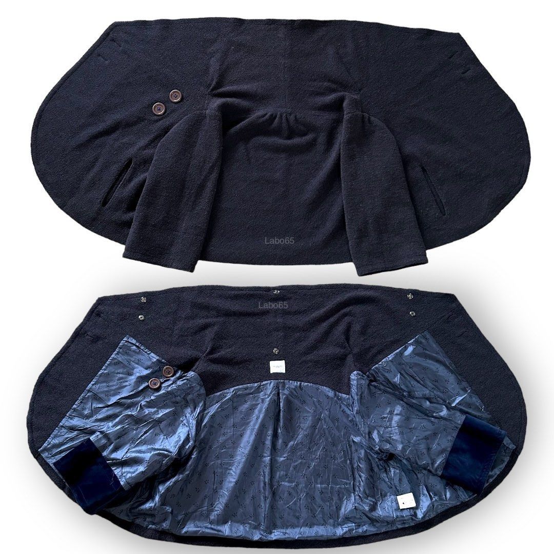 Other POU DOU DOU » 2-Way Wear asymmetrical Cape-Jacket// Navy Size M / US 6-8 / IT 42-44 - 8 Thumbnail