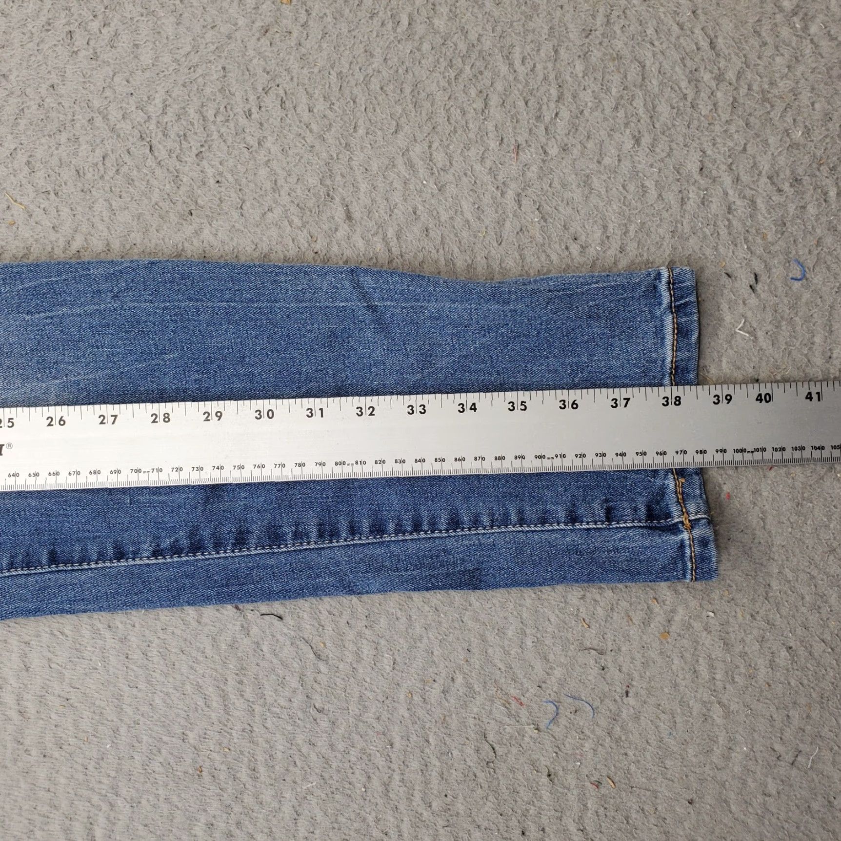 Vintage Aéropostale Jeans Women Size 12 Blue Denim Cotton 5 Pocket Stretch Skinny Size 12 Womens Size 34" / US 12 / IT 48 - 3 Thumbnail