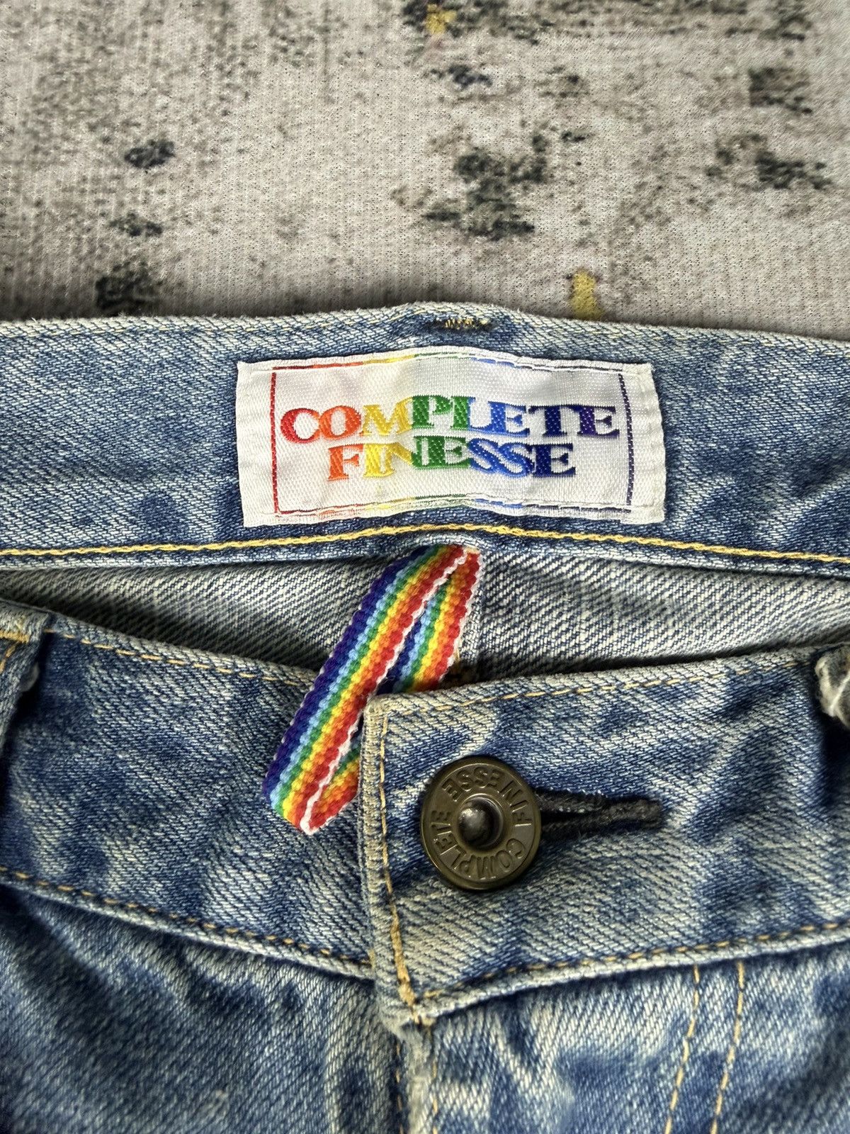 Japanese Brand Vintage Complete Finesse Rainbow Selvedge Mudwash Jeans Size US 32 / EU 48 - 4 Thumbnail