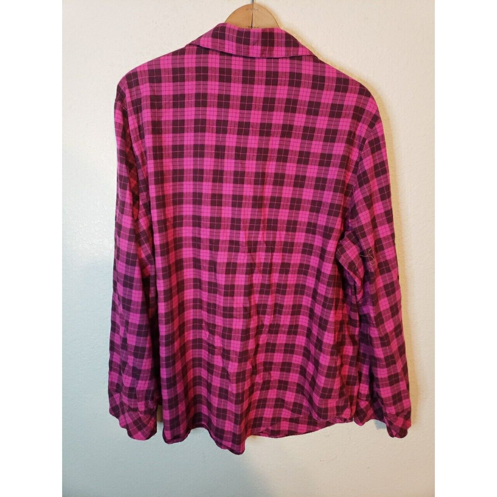 Victoria's Secret Victoria's Secret Pajama Top Womens Large Pink Plaid Size ONE SIZE - 8 Thumbnail