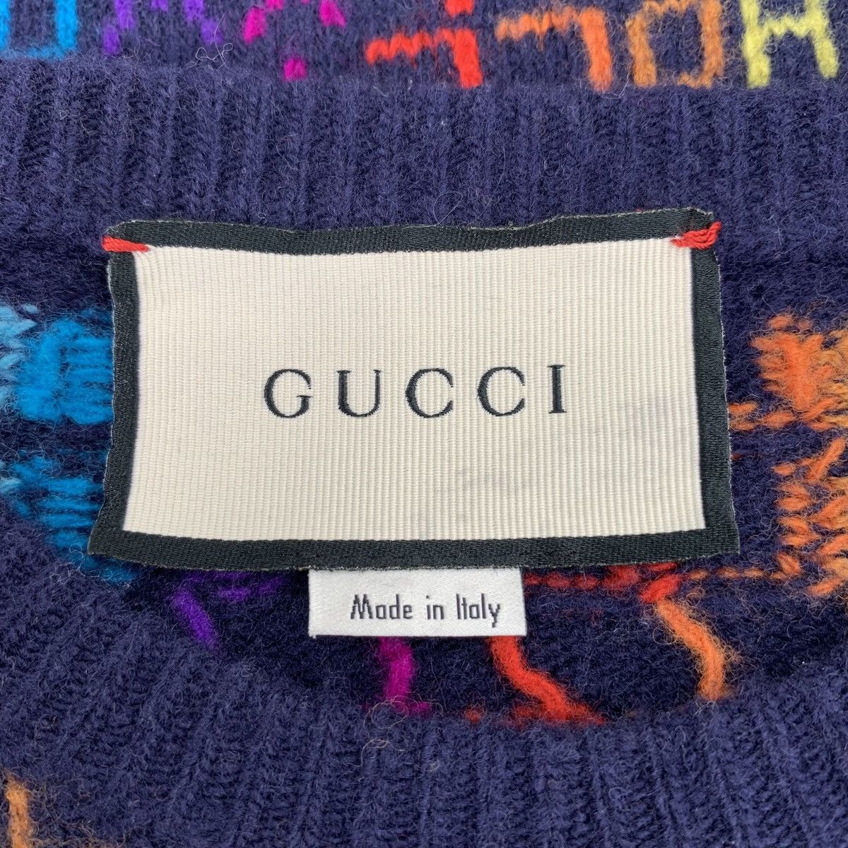 Gucci Gucci Color-block Logo Letter Long Sleeve Knit Sweater K26WX Size S / US 4 / IT 40 - 5 Thumbnail