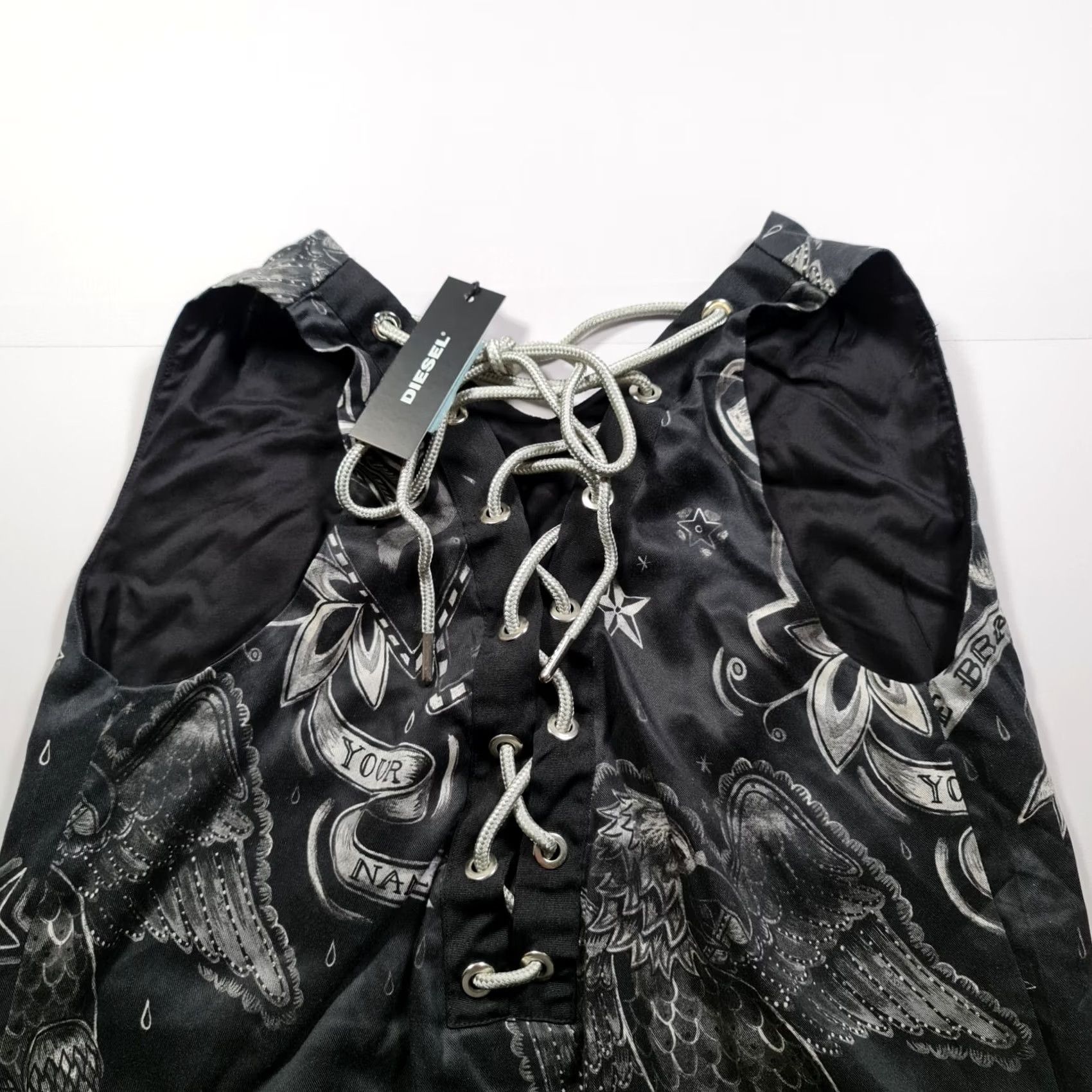 Diesel VINTAGE Diesel Womens Dress Black XS Sleeveless Knee Length Shift Dress Size XS / US 0-2 / IT 36-38 - 6 Thumbnail
