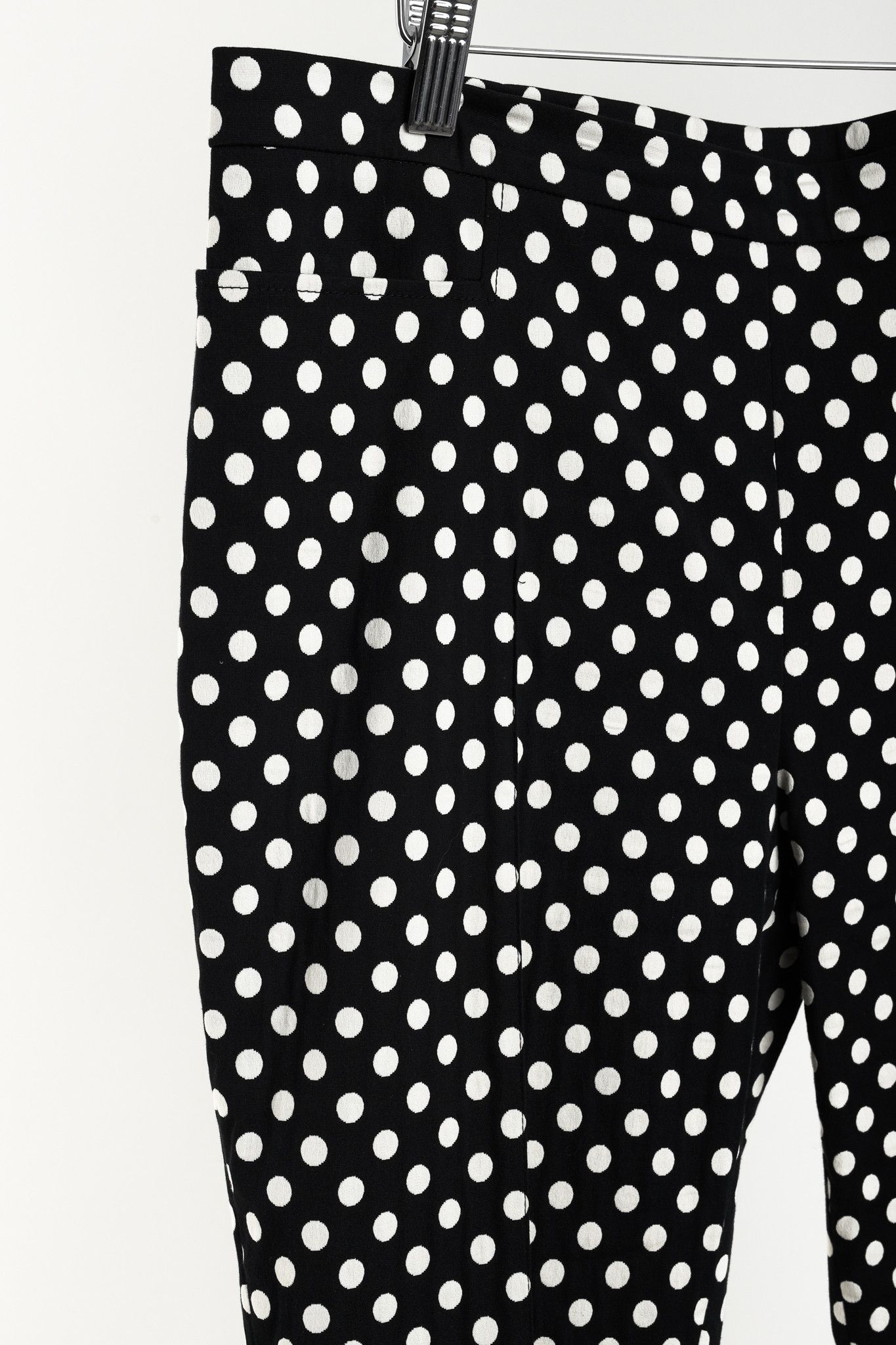 Akris Akris Punto Black & Cream Polka Dot Jacquard Pants Size 35" - 5 Thumbnail