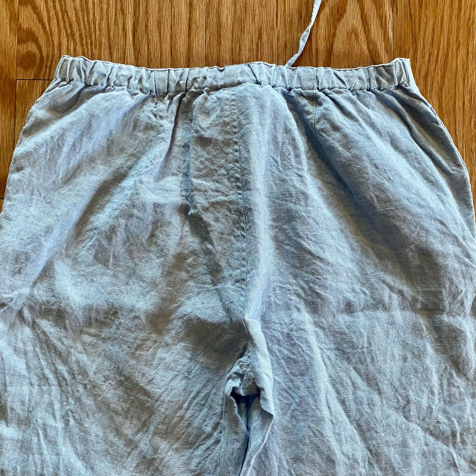 Other Sigrid Olsen SO Blue Cropped Linen Pants Womens Petite Small Size 28" / US 6 / IT 42 - 9 Thumbnail