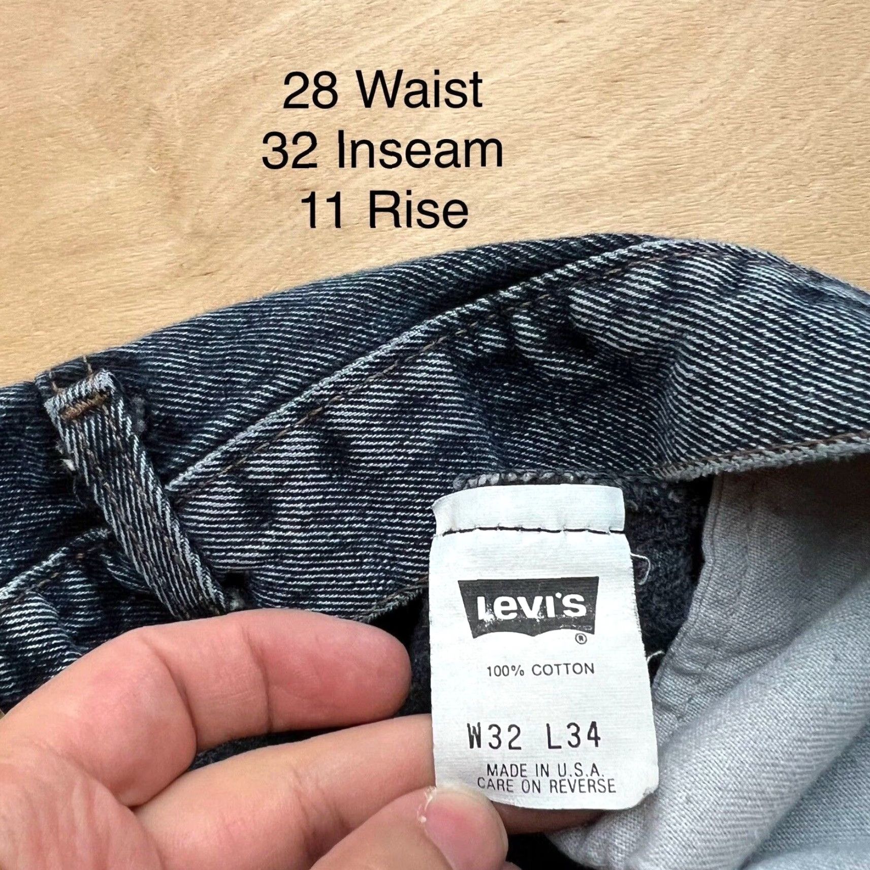 Levi's VINTAGE Levi's 501 Jeans 28x32 Denim Dark Wash 80s USA Mid Rise Button Fly Straight Mens Leather Logo 5-Pocket De nim 28 32 Size US 28 / EU 44 - 5 Thumbnail