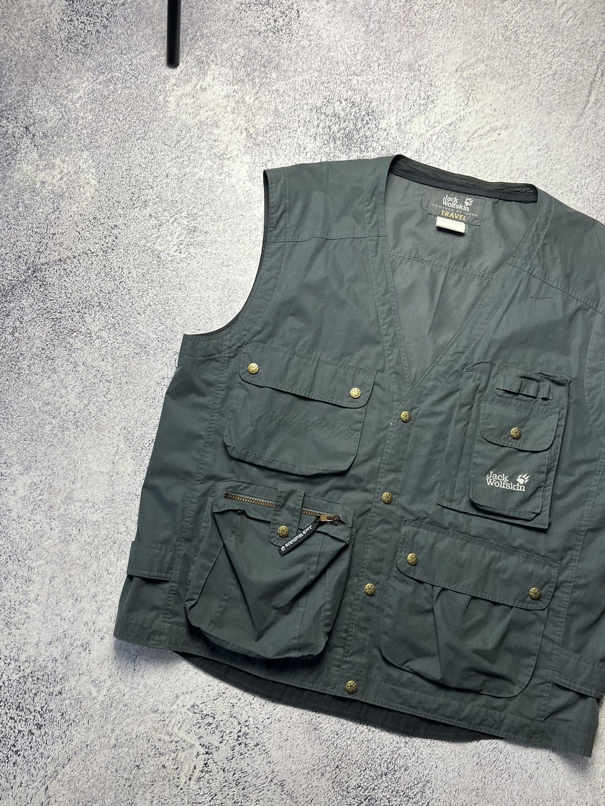 Japanese Brand Vintage Jack Wolfskin Modular tech vest Multi pockets jacket Size US L / EU 52-54 / 3 - 2 Thumbnail