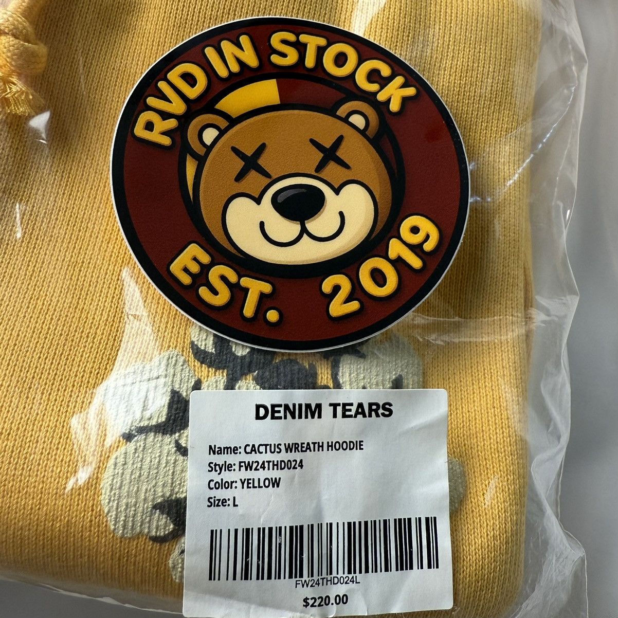 Cactus Plant Flea Market × DENIM TEARS Denim Tears x CPFM Cactus Tears Wreath Hoodie (Yellow) Large Size US L / EU 52-54 / 3 - 5 Thumbnail
