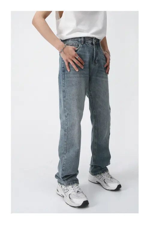 Japanese Brand × Jean Pants Mild straight leg loose retro washed jeans Size US 32 / EU 48 - 3 Thumbnail