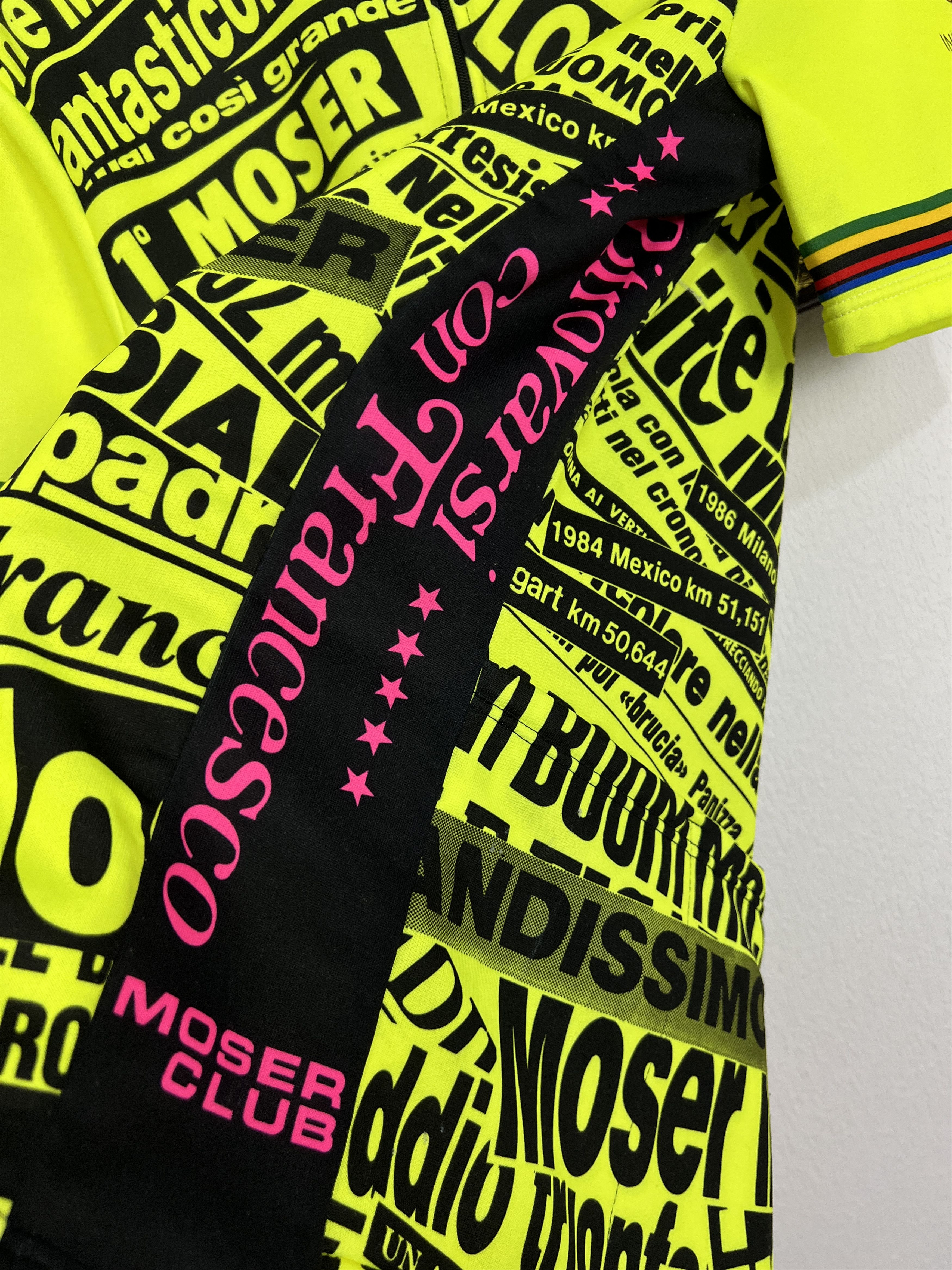 Vintage Francesco Moser Retirement Cycling Jersey Maglia Italy Size US L / EU 52-54 / 3 - 5 Thumbnail