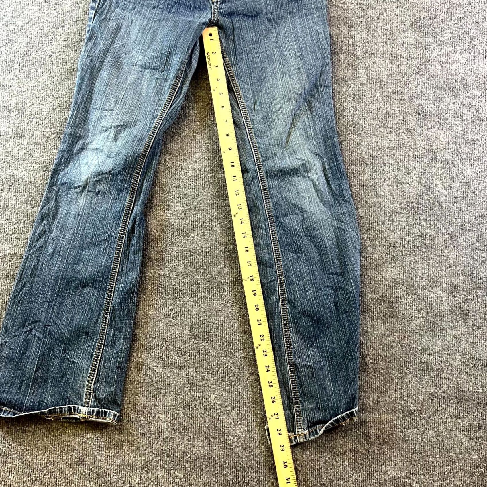Vintage Arizona Jeans Women's 9 Blue Cotton Denim Flared Jeans Travel Stretch Size 30" / US 8 / IT 44 - 3 Thumbnail