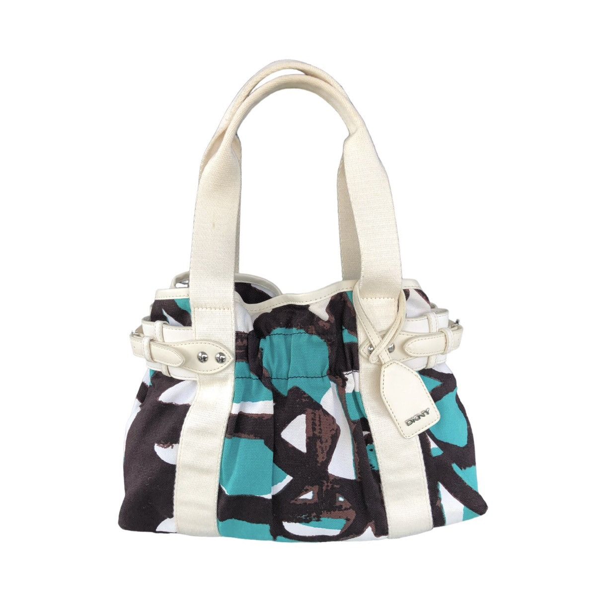 DKNY DKNY Vibrant Green Cloth Tote Bag Size ONE SIZE - 9 Thumbnail