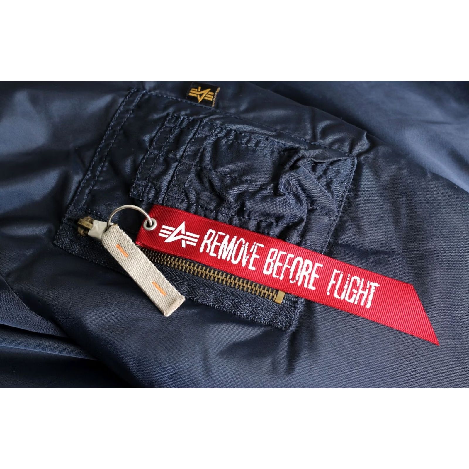 Alpha Industries ALPHA Industries Jacket Men L Blue Mid Length Injector Shearling Collar Nylon Canvas Zip Casual Modern 90s Size US L / EU 52-54 / 3 - 5 Thumbnail