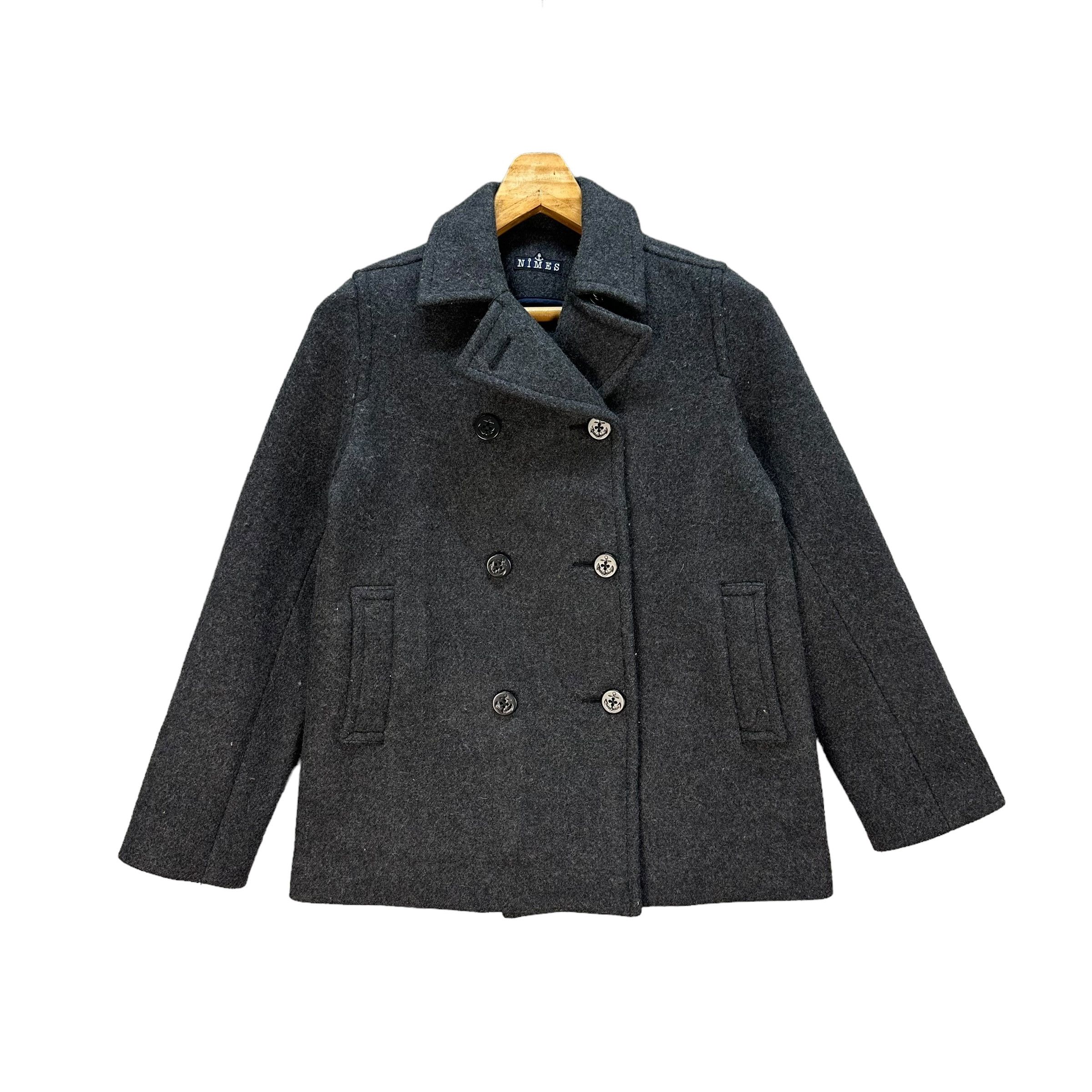 Japanese Brand NIMES Wool Double Breasted Coat #A48-1125 Size S / US 4 / IT 40 - 1 Thumbnail