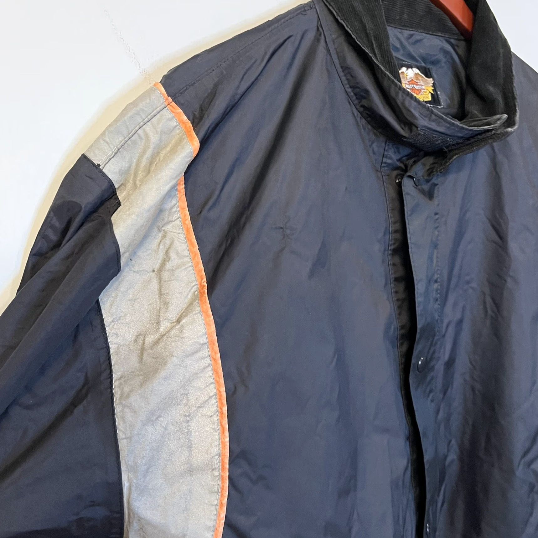 Harley Davidson VINTAGE Harley-Davidson Mens Reflective Rain Suit Jacket Size M Size 40R - 6 Thumbnail