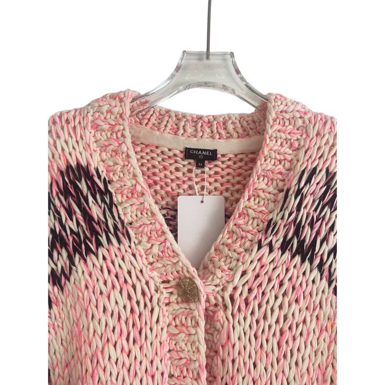 Chanel Chanel 20 Rooftop Series Pink and Black Cardigan Jacket Th Size XXS / US 00 / IT 34 - 7 Thumbnail