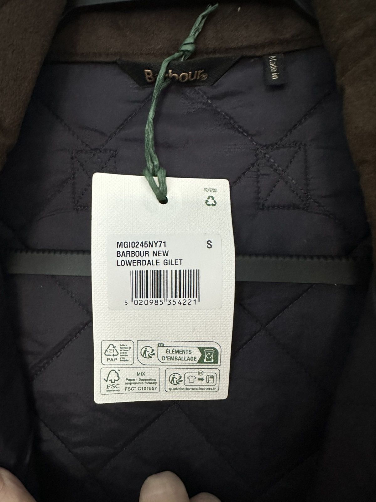 Barbour Barbour Quilted Navy Vest Mens Size US S / EU 44-46 / 1 - 3 Thumbnail