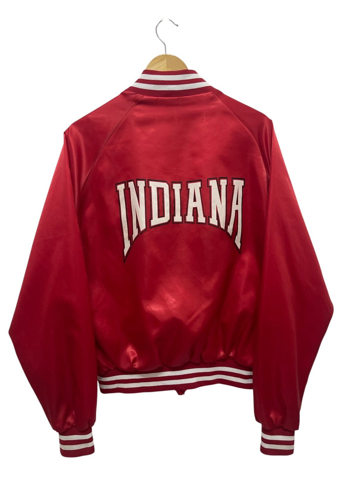 Vintage Vintage INDIANA HOOSIER SATIN VARSITY Chalk Line Size US XL / EU 56 / 4 - 1 Thumbnail