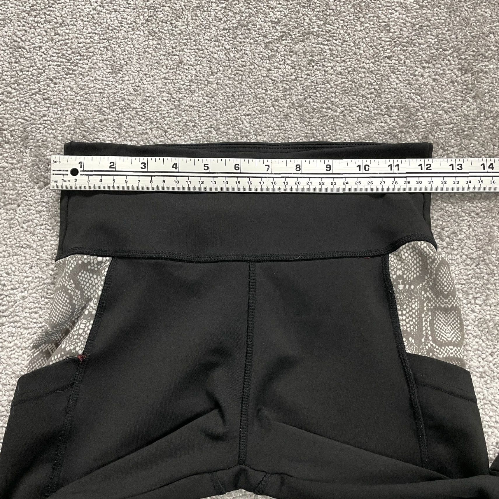 Vintage BSP Compression Leggings Womens Small Black Snake Mid Rise Active Gym Yoga 24x27 Size 28" / US 6 / IT 42 - 7 Thumbnail