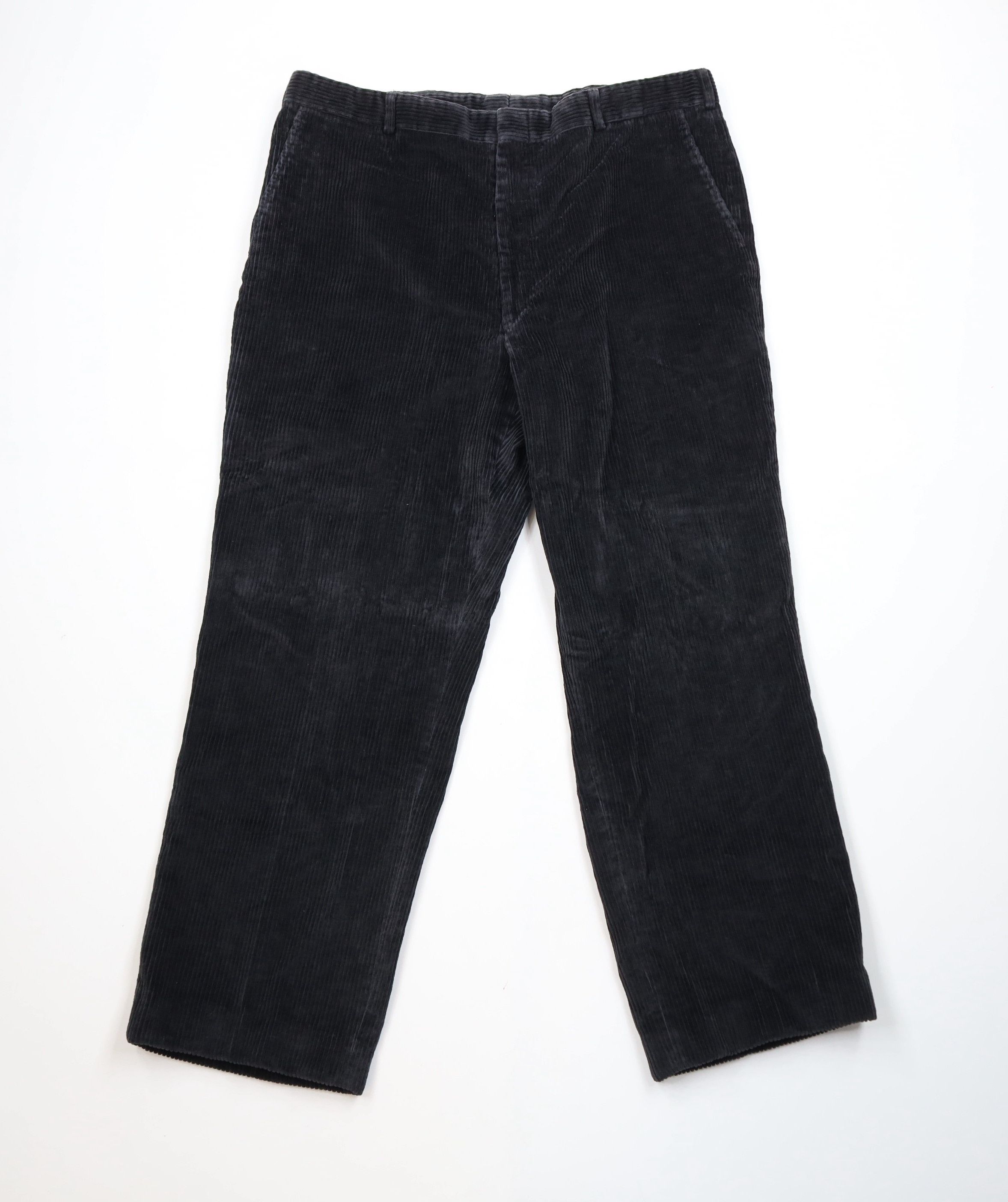 Lands' End Vintage 90s Lands End Corduroy Wide Leg Chino Pants Black Size US 38 / EU 54 - 1 Thumbnail