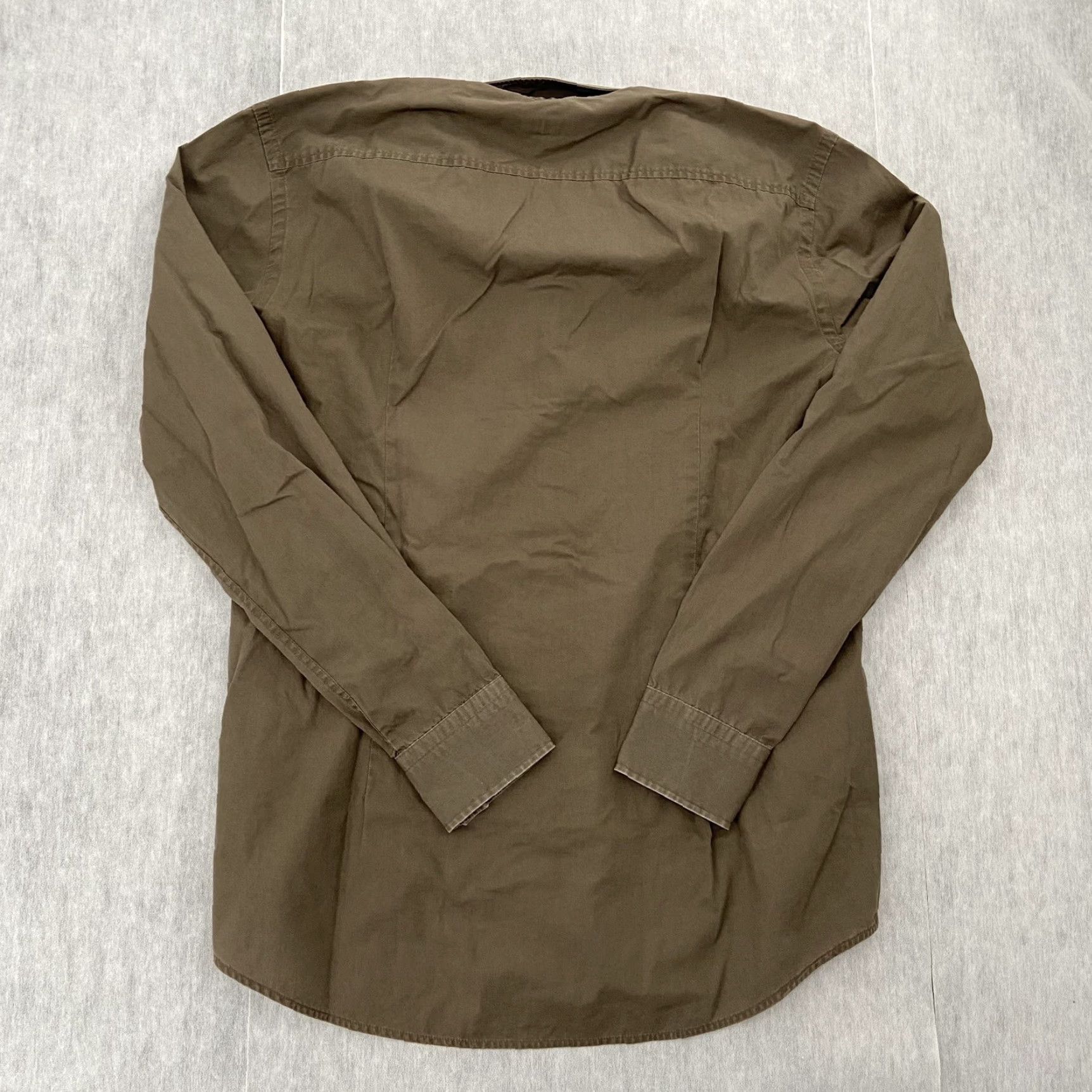 Hugo Boss HUGO BOSS Button-Up Shirt Adult 16 Brown Long Sleeve Casual Slim Mens Size 42R - 2 Thumbnail