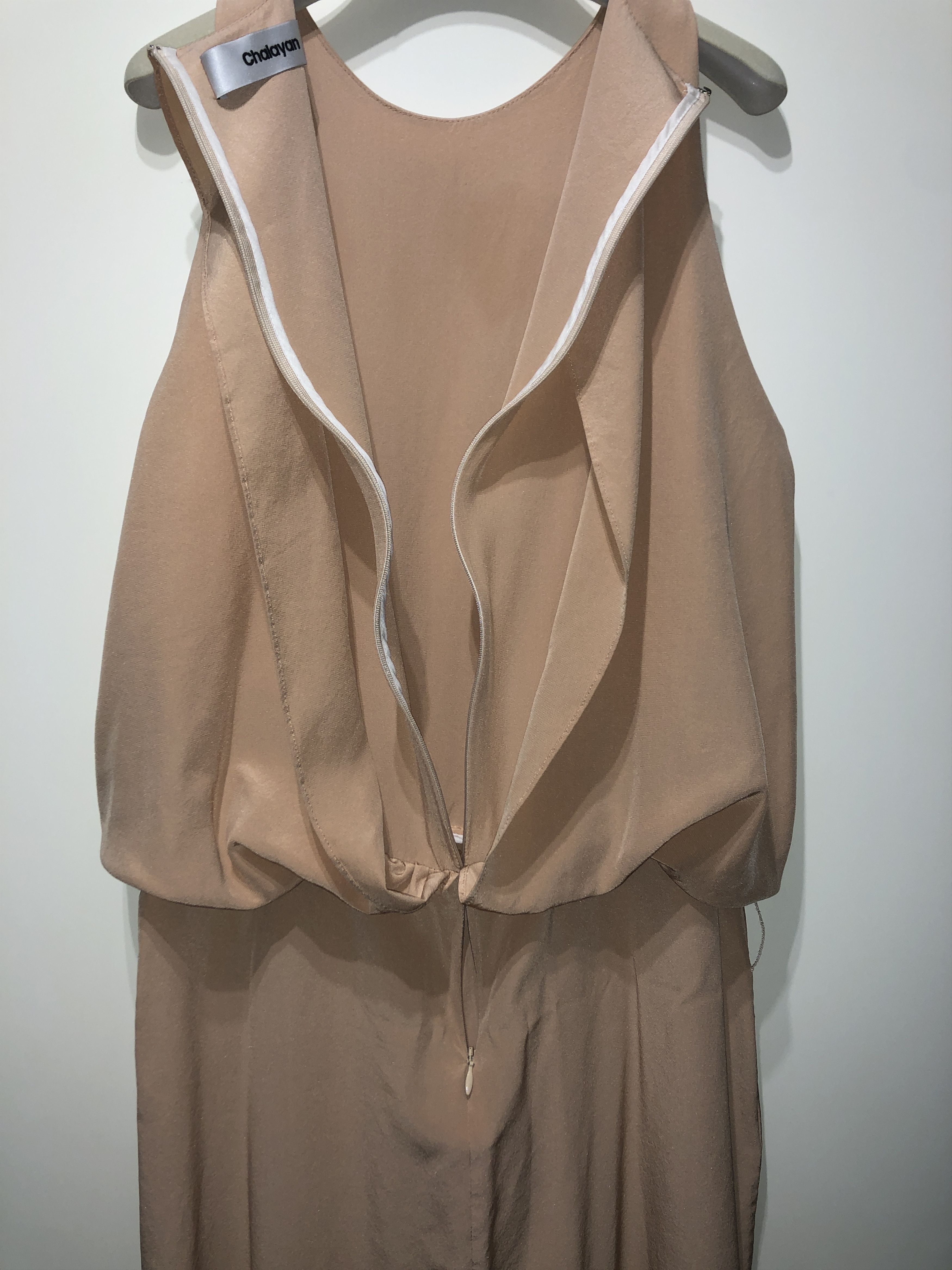 Hussein Chalayan Apricot silk Overlapped Dress Size M / US 6-8 / IT 42-44 - 9 Thumbnail