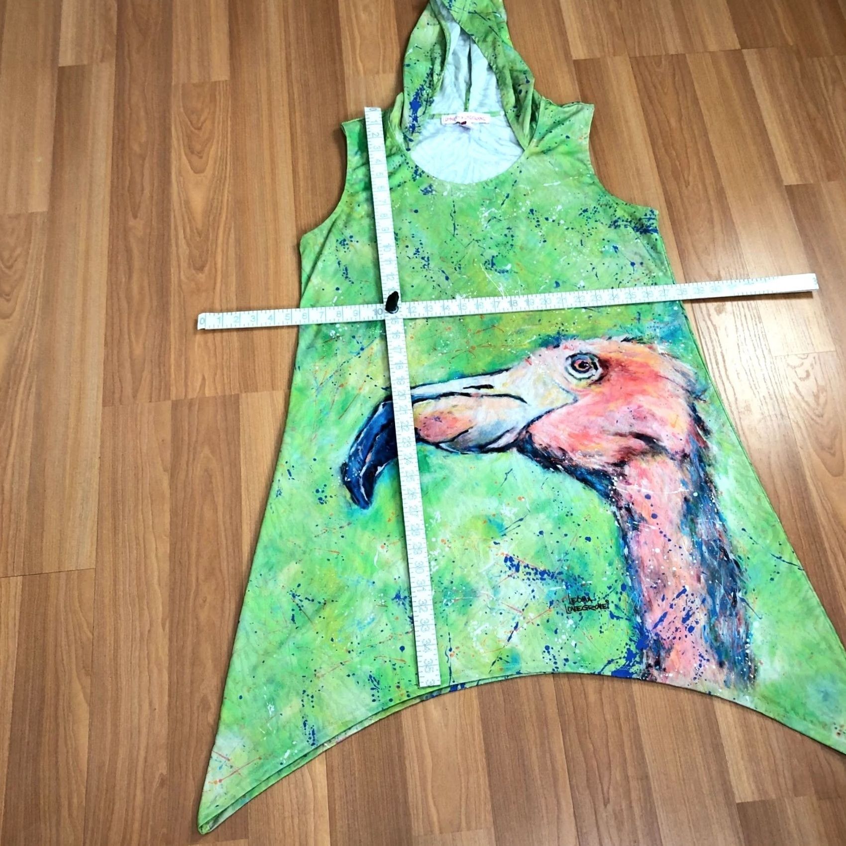 Vintage Leoma Lovegrove XL Hooded Tank Top Cover Up Womens Pullover Top Green Size XL / US 12-14 / IT 48-50 - 2 Thumbnail
