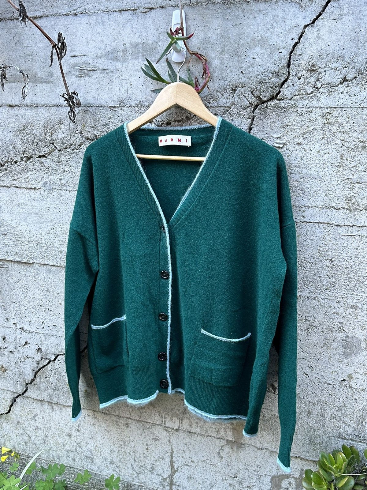 Marni RARE GRAIL Marni brushed mohair blend cardigan sweater Size US L / EU 52-54 / 3 - 1 Thumbnail