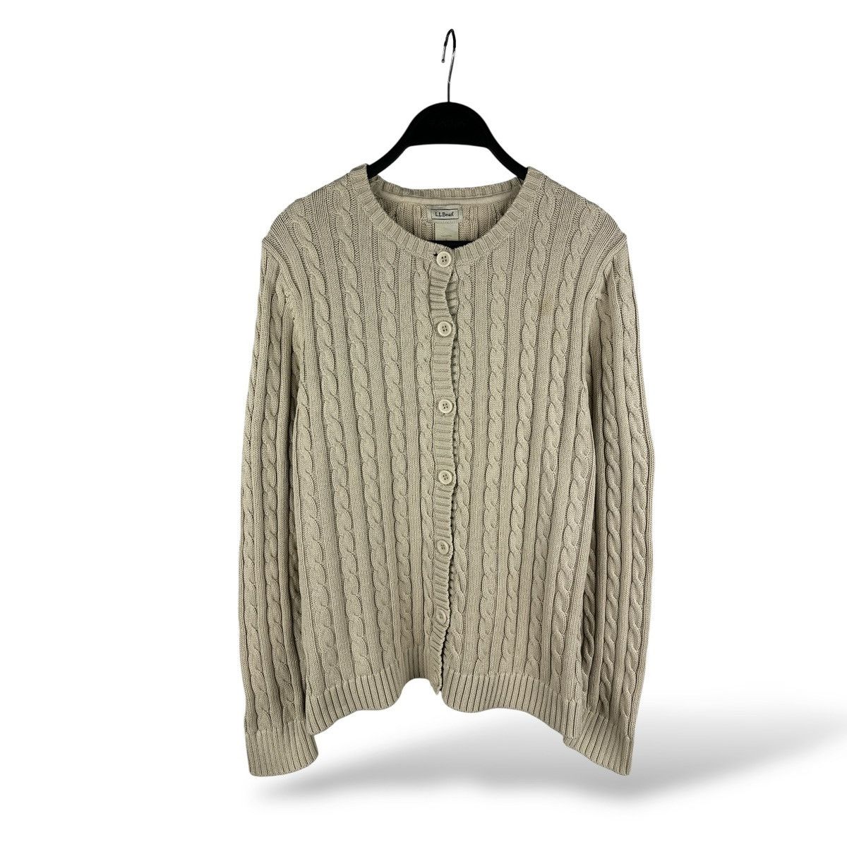 L.L. Bean Vintage L.L. Bean Cable Knit Sweater Cardigan Women’s Size L Size L / US 10 / IT 46 - 1 Thumbnail