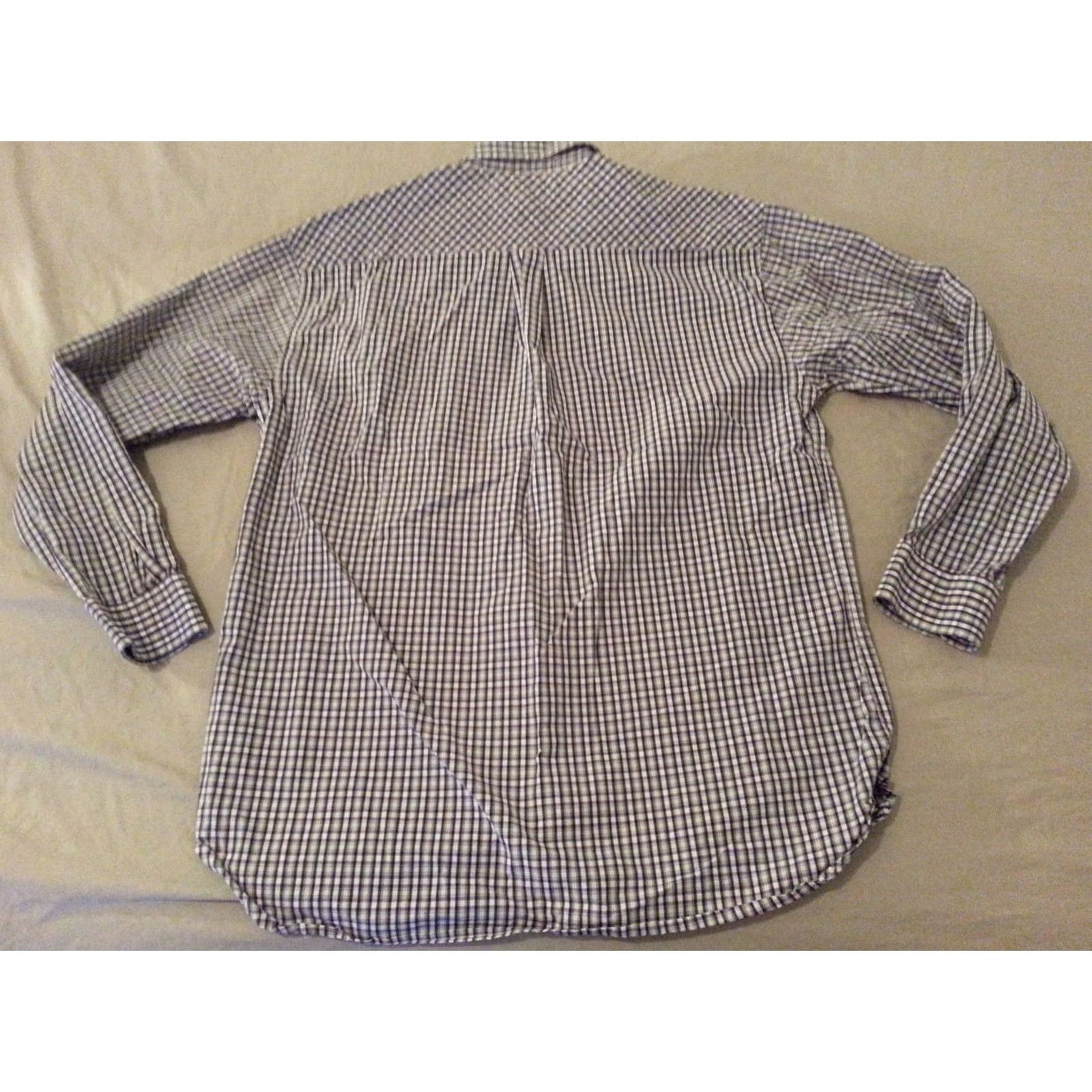 Tommy Hilfiger Mens Tommy Hilfiger Dress Shirt L Large Cotton Long Sleeve Multicolor Button Shirt Mens Size 42R - 2 Thumbnail