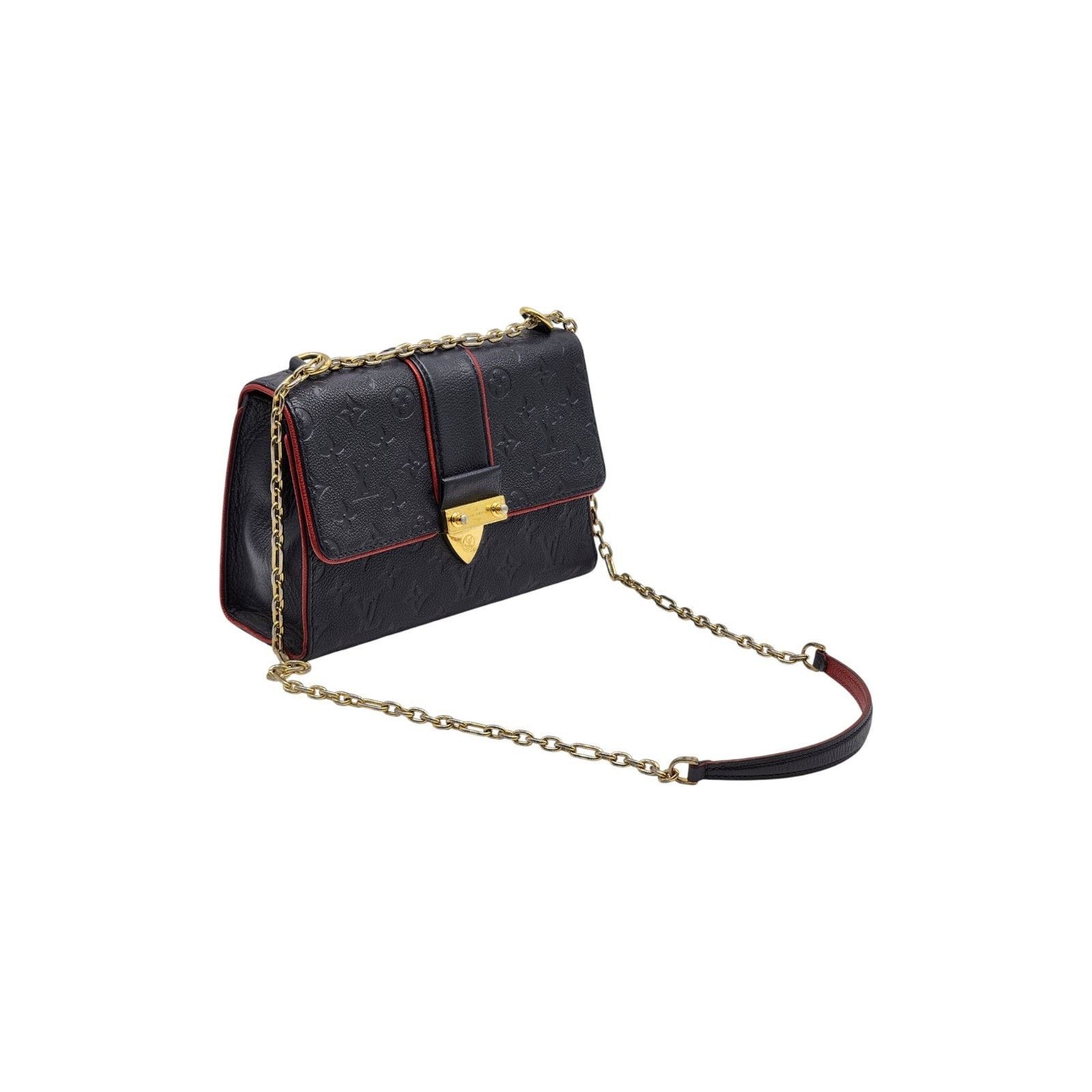 Saint Sulpice PM LV Empreinte Leather Crossbody Bag Blue GHW