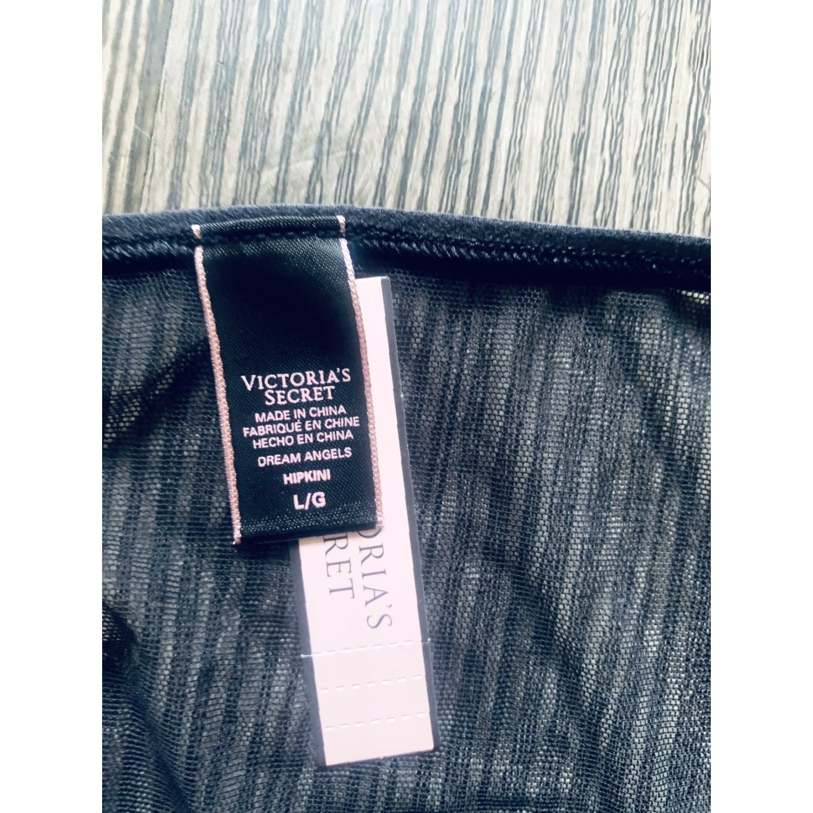 Victoria's Secret VINTAGE Victoria's Secret DREAM ANGELS Panties Large Black Hipkini Lace Women Size 36" / US 14 / IT 50 - 3 Thumbnail