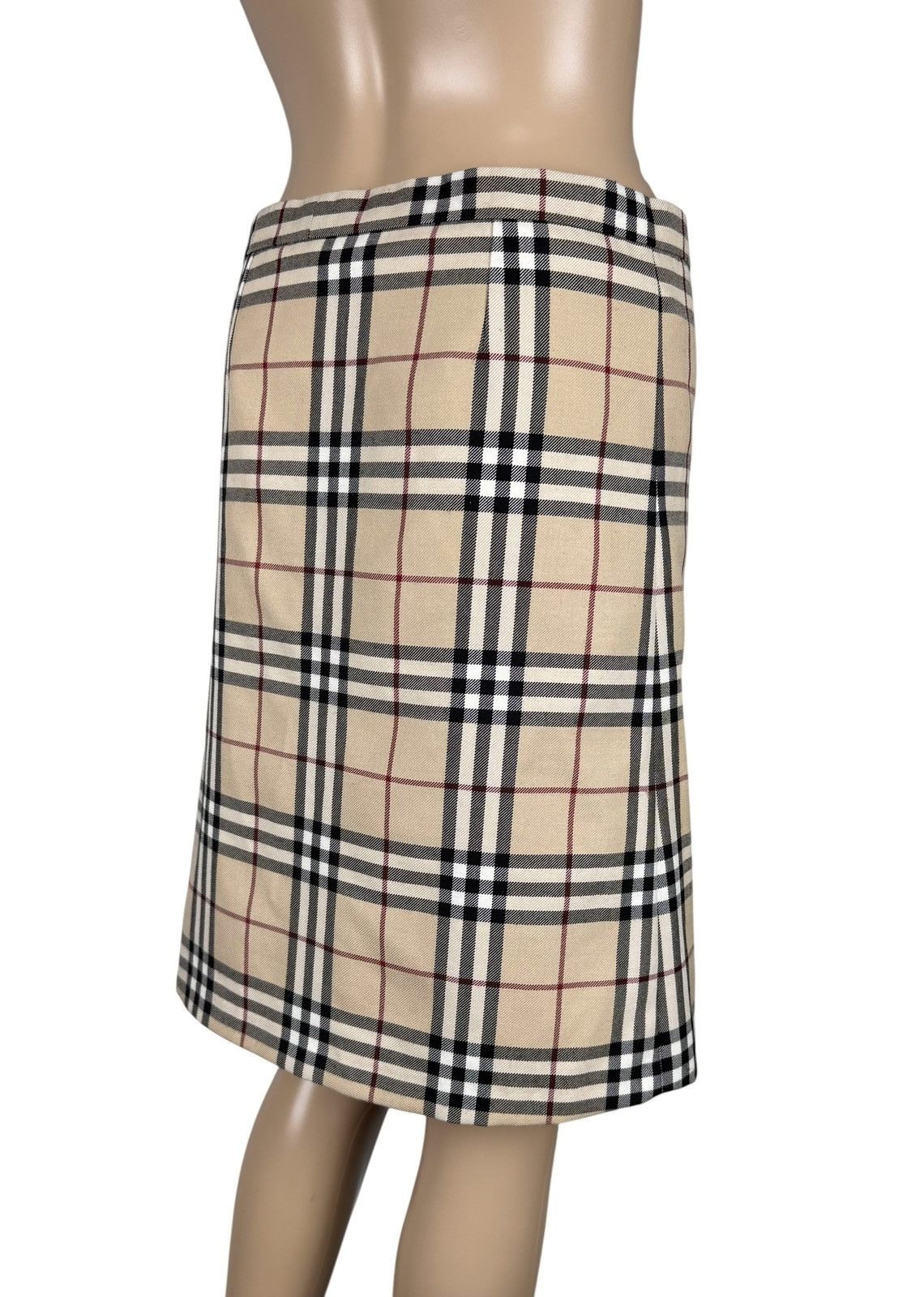 Burberry Burberry Check Skirt Wrap Full Checkered Leather Buckle Size 25" / US 0 / IT 36 - 8 Thumbnail