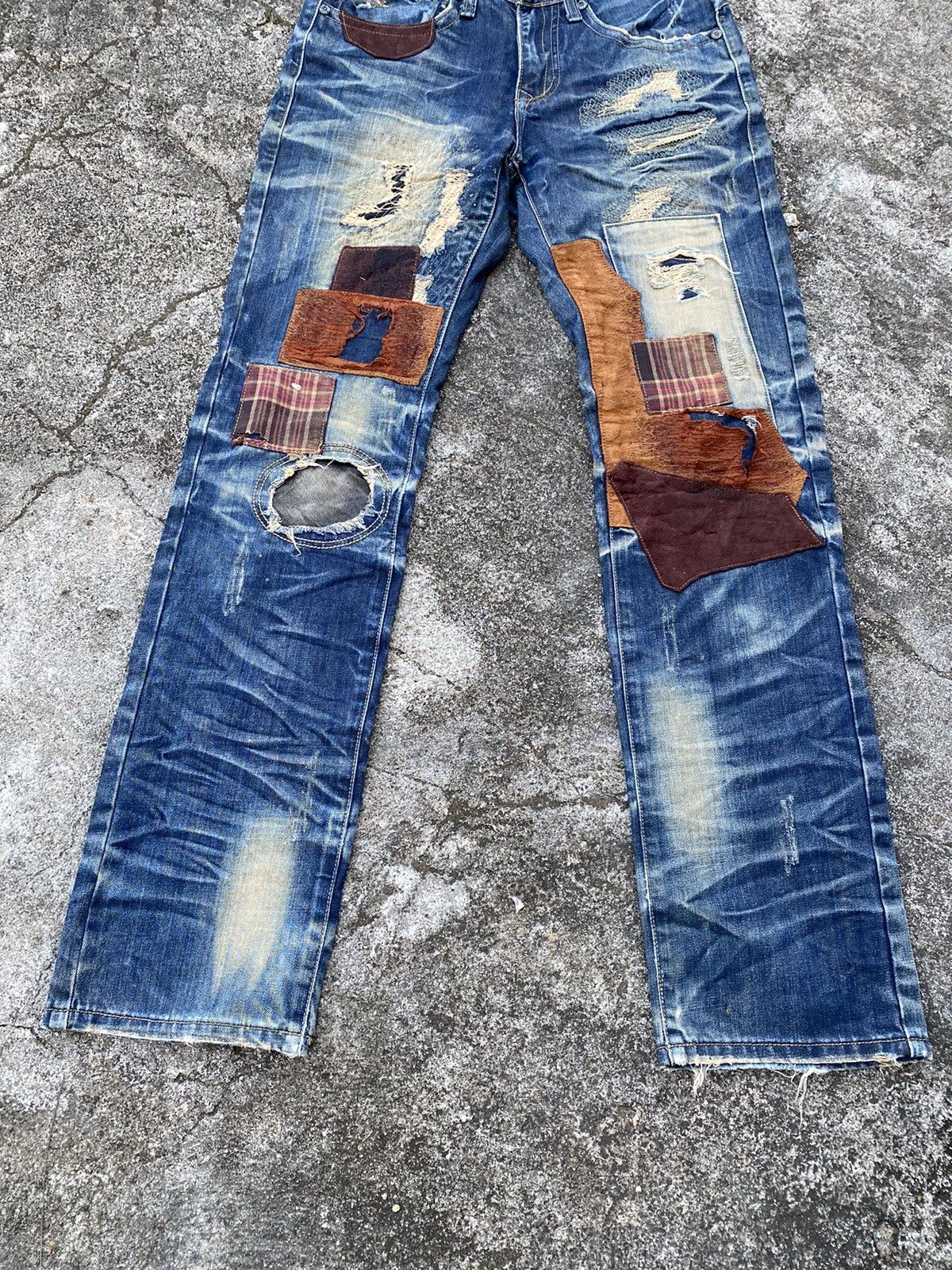 Japanese Brand Japanese Brand SDS Patchwork Kapital Inspired Size US 29 - 3 Thumbnail