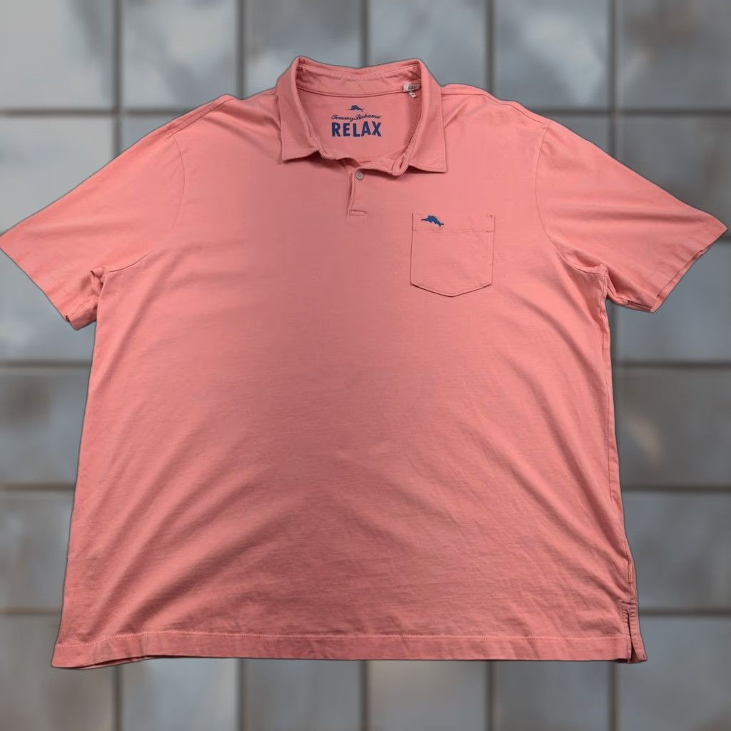 Tommy Bahama Tommy Bahama Relax Polo Shirt Mens 2XL Pink Short Sleeve Pocket Polo Shirt Mens 2XL Pink Casual Beach Golf USA Logo 90s Theme Size US XXL / EU 58 / 5 - 1 Thumbnail