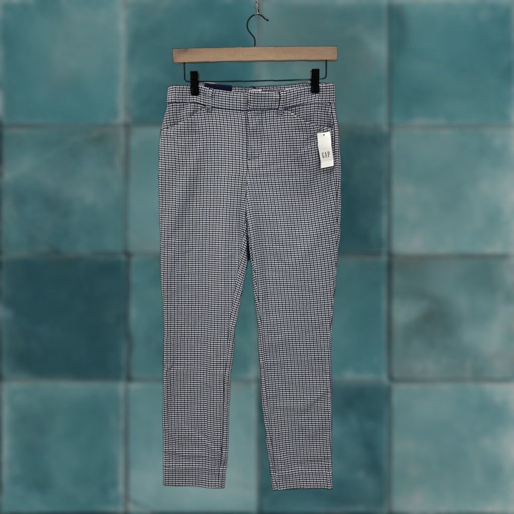 Gap GAP Pants Womens 2 Black Houndstooth Signature Skinny Ankle Stretch Mid Rise NWT Size 26" / US 2 / IT 38 - 1 Thumbnail