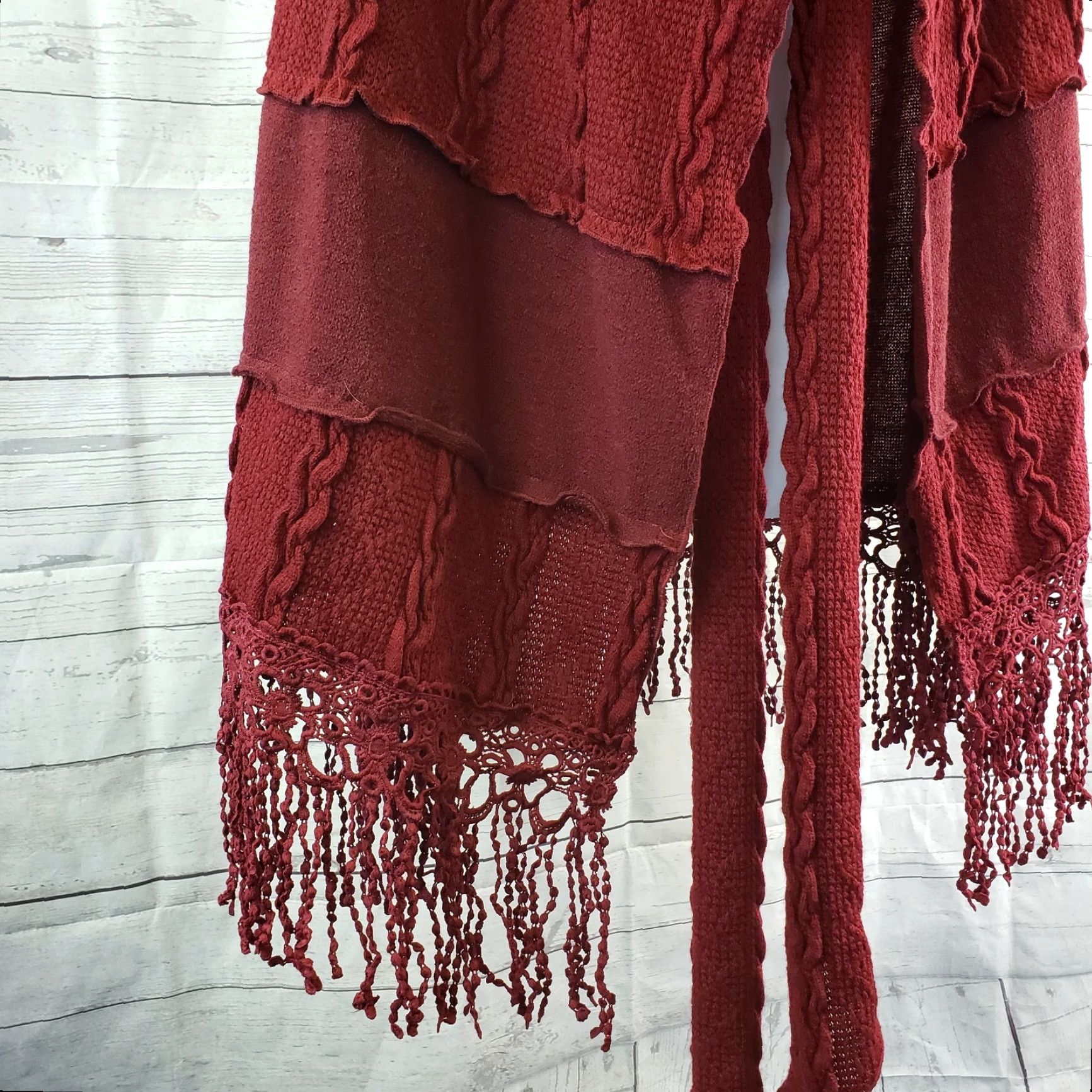Vintage Pretty Angel Womens Sweater Vest Shirt Sleeveless Sz S Red Fringe Linen Blend 42% Linen 38% Polyester 20% Cotton Womens Size S / US 4 / IT 40 - 4 Thumbnail