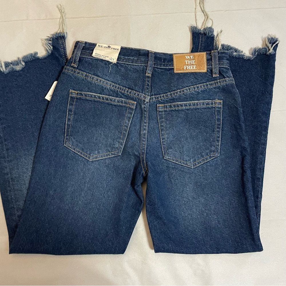 Free People NWT New Free People Maggie Mid Rise Straight Jeans Size 24 Size 24" / US 00 / IT 34 - 4 Thumbnail