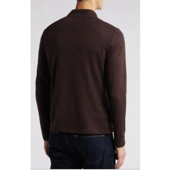 Robert Barakett Robert Barakett Mens Wine Half Zip Knit Crestwood Pullover S Size US XXL / EU 58 / 5 - 2 Thumbnail