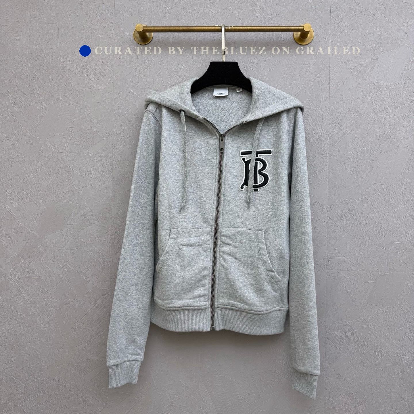 Burberry Burberry Letter Graphic Cotton Blend Zip Hoodie | Grailed