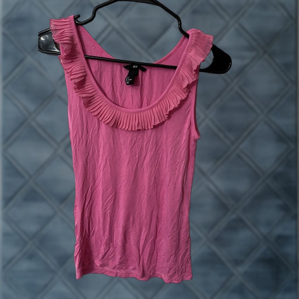 H&M VINTAGE H&M Tank Women Pink S Solid Viscose Adult Small Tank Top Women Pink S Viscose Basic 90s Concert? Size S / US 4 / IT 40 - 1 Thumbnail