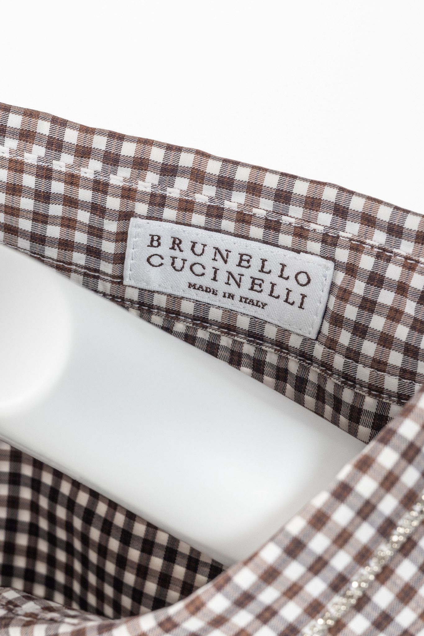 Brunello Cucinelli Brunello Cucinelli Gingham Cotton Monili Button Shirt Size M / US 6-8 / IT 42-44 - 4 Thumbnail