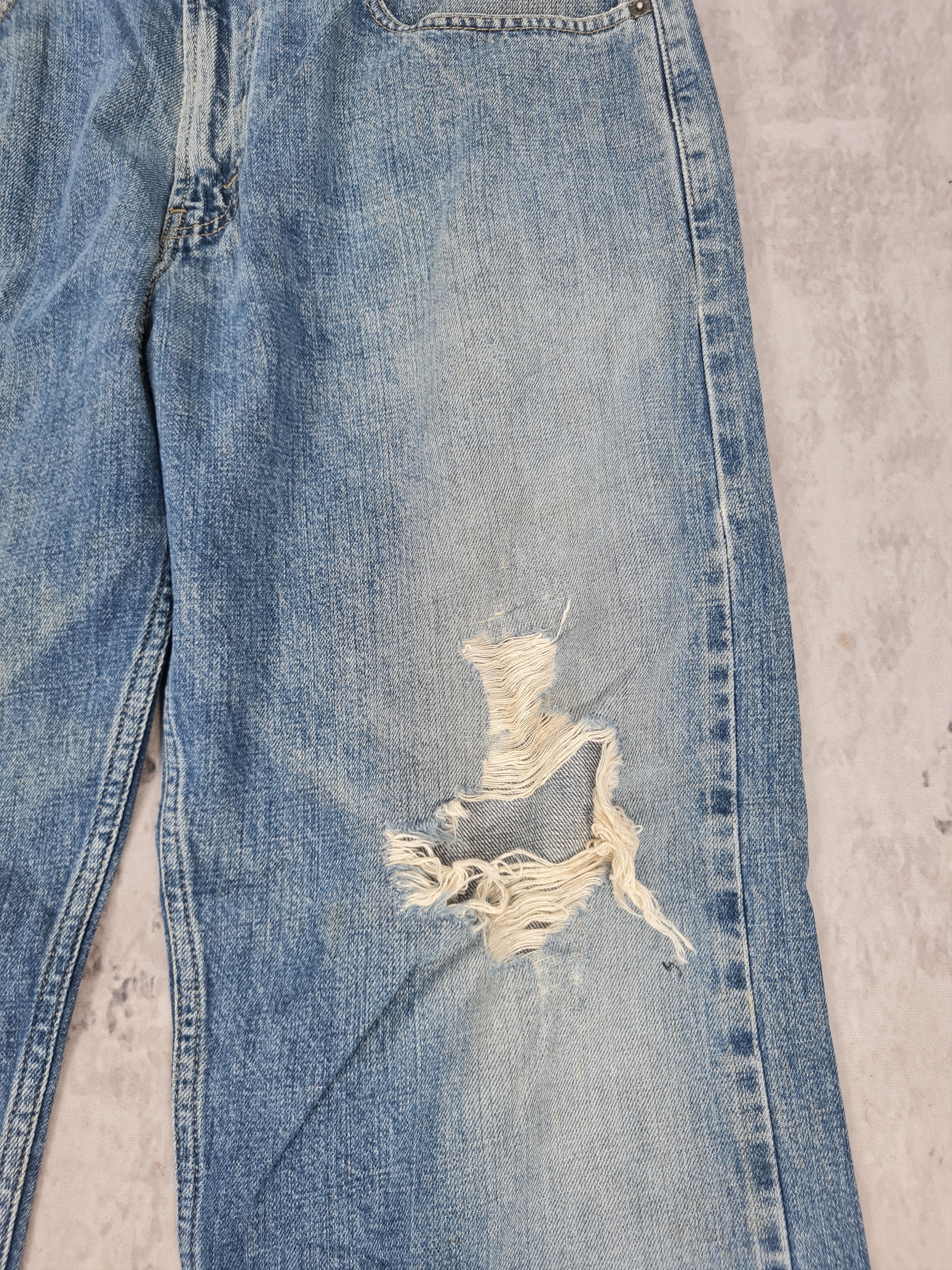Levi's Vintage Clothing Vtg LEVIS 569 Distressed Ripeed Faded Jeans L0371 Size 35X31 Size US 35 - 6 Thumbnail