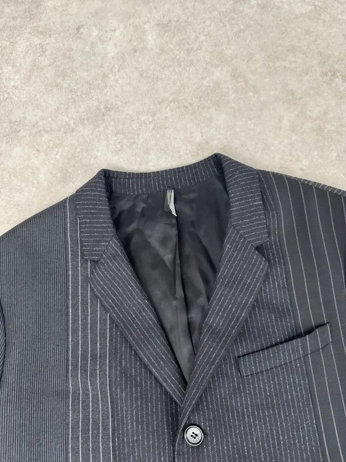 Dior 2010s Dior Grey Wool White Pinstripe Blazer Jacket by Kris Van Assche Size 42R - 5 Thumbnail