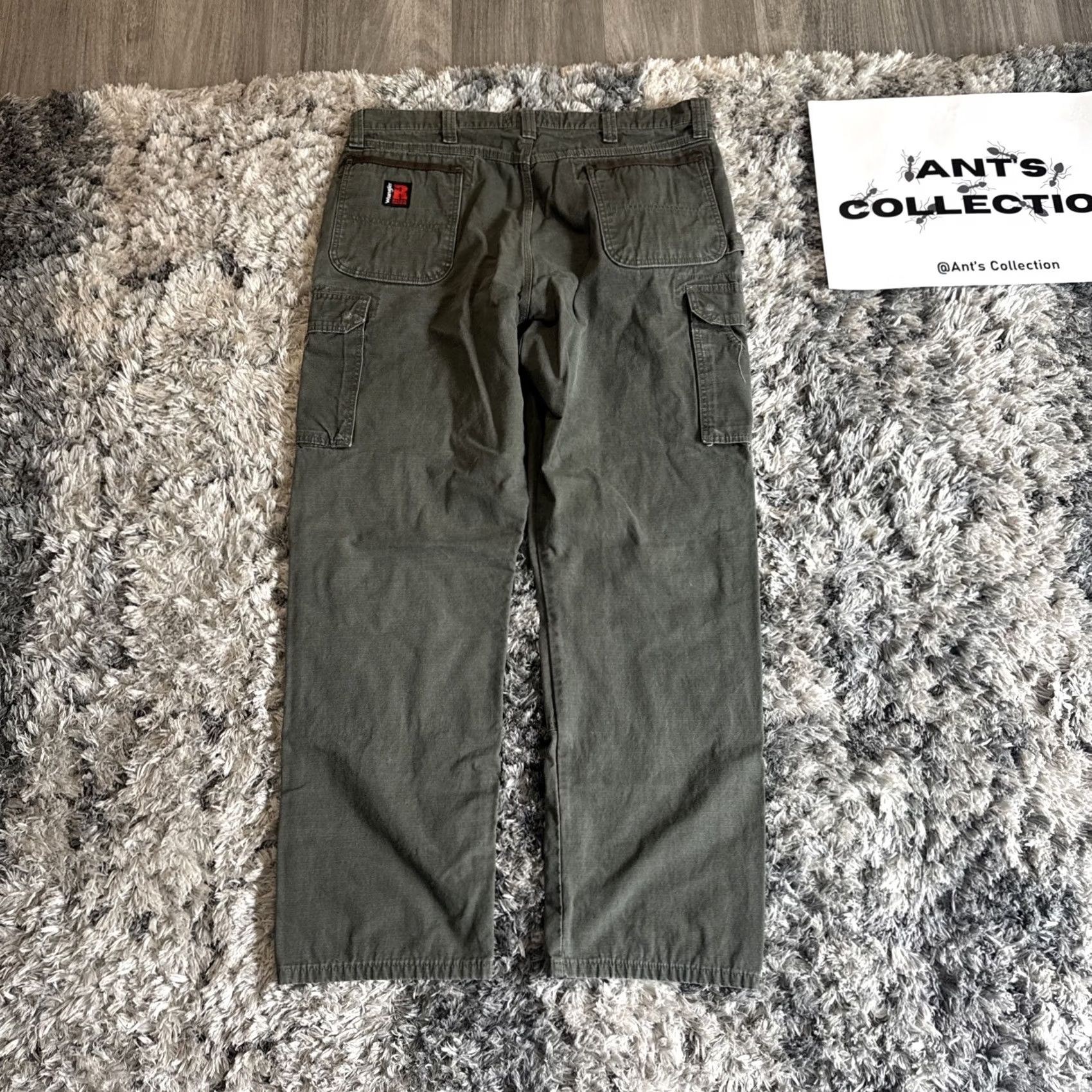 Wrangler VINTAGE Wrangler Straight Mens 40 Green Riggs Workwear Double Knee Denim Size 40x34 Y2K Size US 40 / EU 56 - 6 Thumbnail